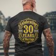 結婚30周年 結婚記念日 1996年 2026年 結婚30年 メンズTシャツ バックプリント 高齢者への贈り物