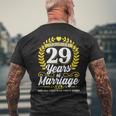 結婚して29年目の結婚記念日を乗り越えた メンズTシャツ バックプリント 高齢者への贈り物