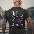 結婚記念日 20周年 メンズTシャツ バックプリント 高齢者への贈り物