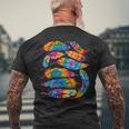絞り染め カラーフェザー アメリカ インディアン プライド ネイティブアメリカン メンズTシャツ バックプリント 高齢者への贈り物