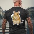 緑の枝を持つデグー メンズTシャツ バックプリント 高齢者への贈り物