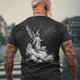 聖なる天使 シェムハメフォラッシュ ラファエル メンズTシャツ バックプリント 高齢者への贈り物