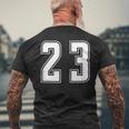背番号 23 チーム短大スポーツ背番号付きユニフォーム メンズTシャツ バックプリント 高齢者への贈り物