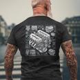 自動車整備士向けの高性能gteエンジン設計図 メンズTシャツ バックプリント 高齢者への贈り物