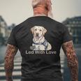 自閉症啓発サポート犬ラブラドールのニューロダイバーシティ 長袖tシャツ メンズTシャツ バックプリント 高齢者への贈り物