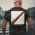 草いものには蓋をする メンズTシャツ バックプリント 高齢者への贈り物