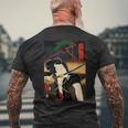 豊原くにちか ヴィンテージ江戸時代和歌舞伎アート メンズTシャツ バックプリント 高齢者への贈り物