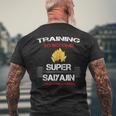 超サイヤ人になるためのトレーニング 楽しいフィットネス メンズTシャツ バックプリント 高齢者への贈り物