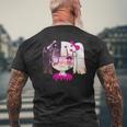 闇カワイイ・サドアニメ少女パステルゴス・メンヘラ メンズTシャツ バックプリント 高齢者への贈り物