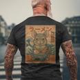 面白い かわいい ラーメン 和麺 チンチラ 食べる ラーメン 長袖tシャツ メンズTシャツ バックプリント 高齢者への贈り物