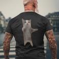 面白い ハッピーキャット ミーム キュート トレンド メンズTシャツ バックプリント 高齢者への贈り物