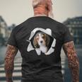 面白いtシャツ ビーグル 犬 イヌ わんこ メンズ 犬好き グッズ かわいい おもしろ 面白い 服 ネタ メンズTシャツ バックプリント 高齢者への贈り物