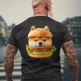 面白いtシャツ 柴犬 犬 イヌ ハンバーガー メンズ 犬好き グッズ かわいい おもしろ 面白い 服 ネタ 長袖tシャツ メンズTシャツ バックプリント 高齢者への贈り物