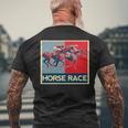 面白いtシャツ 馬tシャツ 競馬 馬 レース 乗馬 ジョッキー メンズ おもしろ 面白い グッズ ネタ 男性用 レトロ 長袖tシャツ メンズTシャツ バックプリント 高齢者への贈り物