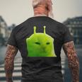 面白いエイリアン 猫 ミーム Glerp Glorp Zep Zep メンズTシャツ バックプリント 高齢者への贈り物
