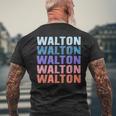 面白いギフト名 Walton 名前入り メンズTシャツ バックプリント 高齢者への贈り物