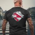 面白いネパール国旗の国 アジア メンズTシャツ バックプリント 高齢者への贈り物
