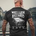 面白いビリヤード スヌーカーで負ける理由 ビリヤード プールプレーヤー メンズTシャツ バックプリント 高齢者への贈り物