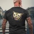 面白い咳き猫のミーム メンズTシャツ バックプリント 高齢者への贈り物