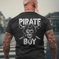 面白い海賊の男の子 海賊 ドクロ ファン 海賊 メンズTシャツ バックプリント 高齢者への贈り物
