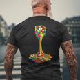 面白い溶けるルービックルービックスルービックスプレイヤーキューブ愛好家。 メンズTシャツ バックプリント 高齢者への贈り物