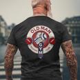 面白い総合格闘技オールドマンボクシングクラブコンバットスポーツアパレル メンズTシャツ バックプリント 高齢者への贈り物