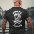 面白い配管工海賊パイペレートスカルレンチクルー配管。 メンズTシャツ バックプリント 高齢者への贈り物