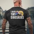 面白い青い舌のキンク I Pull Little Dinosaurs メンズTシャツ バックプリント 高齢者への贈り物