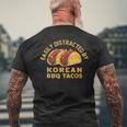 韓国bbqタコスレトロタコス愛好家に簡単に気を取られます メンズTシャツ バックプリント 高齢者への贈り物