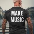 音楽を作る メンズTシャツ バックプリント 高齢者への贈り物