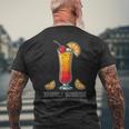 鮮やかなテキーラの日の出ドリンクイラスト メンズTシャツ バックプリント 高齢者への贈り物