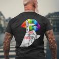 黙ってろよ Lgbtq メンズTシャツ バックプリント 高齢者への贈り物