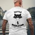 'Cat'tle Mutilation キャットルミューティレーション キャトルミューティレーション 猫 Ufo 宇宙 メンズTシャツ バックプリント 高齢者への贈り物