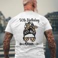 50歳の誕生日 クイーン Happy 50歳 散らかったパンヒョウ メンズTシャツ バックプリント 高齢者への贈り物