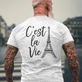 C'est Laie シャツ フレンチギフト パリ フランス エッフェル柄 メンズTシャツ バックプリント 高齢者への贈り物