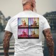 Dj Cat On Decks Cat Dj スクラッチ ターンテーブル カラフル Edm メンズTシャツ バックプリント 高齢者への贈り物