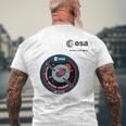 Esa欧州宇宙機関ミッションesmアルテミスパッチ メンズTシャツ バックプリント 高齢者への贈り物