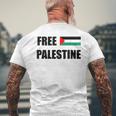 Free Gaza Free Palestine Flag ビンテージtシャツ メンズTシャツ バックプリント 高齢者への贈り物
