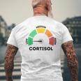 Low Cortisol Levels Meme メンズTシャツ バックプリント 高齢者への贈り物