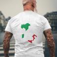 Italy National Pride メンズTシャツ バックプリント 高齢者への贈り物