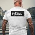 Kindness Is Powerful メンズTシャツ バックプリント 高齢者への贈り物