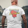 La Crosse ウィスコンシン ヴィンテージ Wi レトロ トライアングル メンズTシャツ バックプリント 高齢者への贈り物