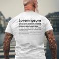 Lorem Ipsum メンズTシャツ バックプリント 高齢者への贈り物