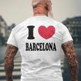 I Love Barcelona バルセロナが大好き メンズTシャツ バックプリント 高齢者への贈り物