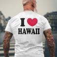 I Love Hawaii ハワイが大好き メンズTシャツ バックプリント 高齢者への贈り物