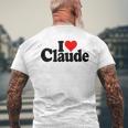 I Love Heart Claude Namee On A メンズTシャツ バックプリント 高齢者への贈り物
