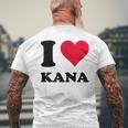 I Love Kana メンズTシャツ バックプリント 高齢者への贈り物