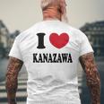I Love Kanazawa アイ・ラブ・金沢 メンズTシャツ バックプリント 高齢者への贈り物