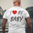 I Love My Baby ブラック メンズTシャツ バックプリント 高齢者への贈り物