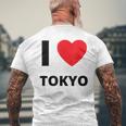 I Love Tokyo Travel Tourist メンズTシャツ バックプリント 高齢者への贈り物